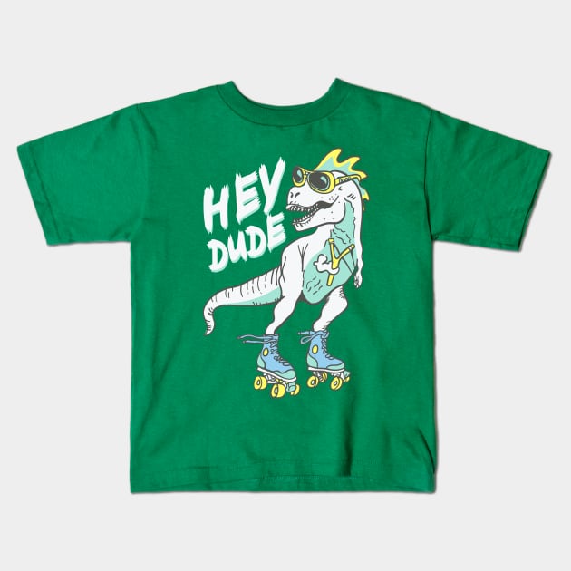 Hey Dude Kids T-Shirt by TomCage